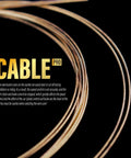 Polished Bike Shifter Cable for Shimano and SRAM 1.1x2100mm Gold, Smooth Shifting, Low Friction MTB and Road Bike Derailleur Cable