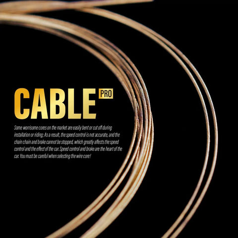 Polished Bike Shifter Cable for Shimano and SRAM 1.1x2100mm Gold, Smooth Shifting, Low Friction MTB and Road Bike Derailleur Cable