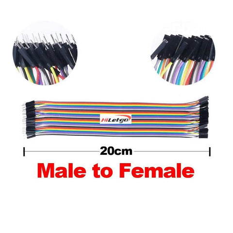 200Pcs Breadboard Jumper Wires Kit With Male Or Female Pins 2.54mm And 2.0mm Pitch 20cm Cables 10 Colors For Arduino Project