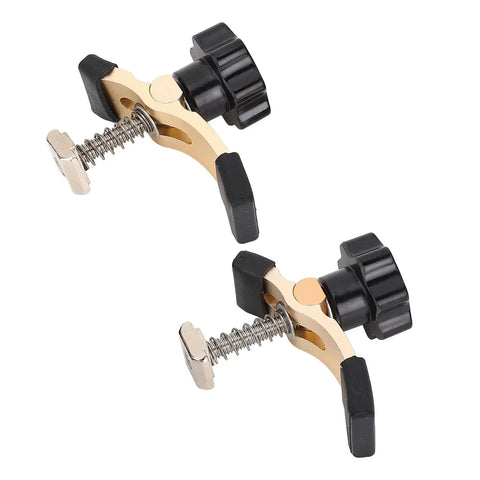 Heavy Duty 2 Piece Press Plate Clamp Set With Secure Cover For CNC Machine And Woodworking Projects Using T-Slot Track Systems, close-up view.