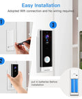 Installation steps of WiFi Video Doorbell Camera With 1080P HD Night Vision And Wide 166 Degree Field Of View, Motion Detection