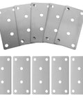 Rust Resistant Stainless Steel Corner Brace Brackets for Wood Furniture and Machinery Repair 10 Pack shown flat and stacked