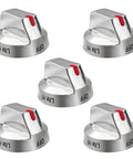 Burner Dial Knob Replacement For Samsung Range Oven Gas Stove NX58F5700WS NX58H5600SS NX58H5650WS NX58J7750SS 5 Pack shown