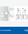 Smart WiFi Deadbolt With Keyless Keypad And Bluetooth Access In App Monitoring Auto Lock Weatherproof IP54 BHMA Grade 3 Fits Standard Doors Custom Access Permissions DL100 door compatibility guide