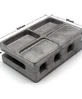 Three Cavities Bank Sinker Molds With 4.5 To 6 Ounce Weights No Handle DIY Pro Grade Bank Sinkers At Home For Serious Anglers