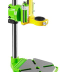 Beefy Drill Press Stand For Home Workshop with 90 Degree Rotating Base, showing adjustable clamp head and durable material.