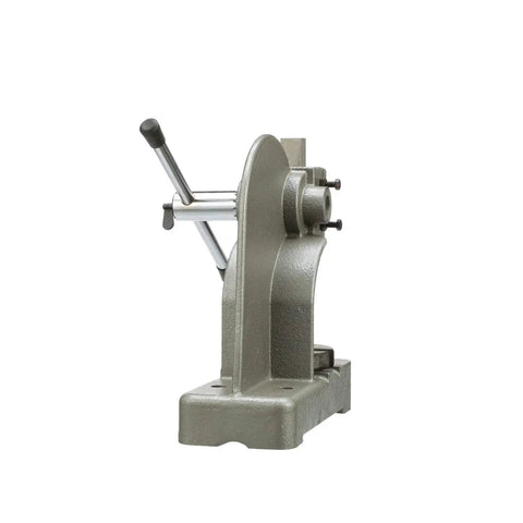 Side view of Heavy Duty Arbor Press 1 Ton Capacity With 5.63 Inch Max Height For Precise Vertical Pressing Of Small Parts, Built To Last Steel Frame