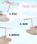Step-by-step launch of Hand Helicopter Spinner 36 Pack Plastic Propeller Dragonfly Toys in Assorted Colors for Outdoor Play