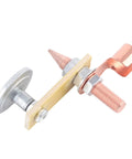 Heavy Duty Welding Magnet Head With 4mm Insulation Board For Smooth Metal Surfaces showing solid iron clamp and grounding point.