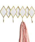 Dang Solid Wall Mount Coat Hook Featuring Heavy Duty Wrought Iron Craft With A Slick Rustic Copper And Gold Finish hanging scarves.