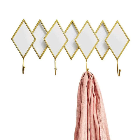 Dang Solid Wall Mount Coat Hook Featuring Heavy Duty Wrought Iron Craft With A Slick Rustic Copper And Gold Finish hanging scarves.
