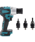 Powerful Brushless Electric Riveter With Anti Slip Grip LED Light And Gear Adjustment Rivet Nut Tool Kit For M8 M10 Forward And Reverse Switch Set C Pro, M5 M6 M8 attachments