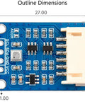 BME680 All In One Environmental Sensor For Temperature Humidity Barometric Pressure And VOC Detection PCB dimensions shown