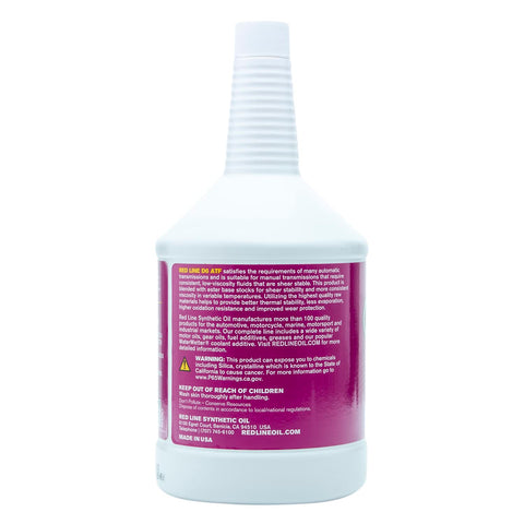 Full Synthetic D6 ATF For Automatic Transmissions With High Temp Stability And Low Oxidation Keeps Your Trans Shifting Smooth And Clutches Happy Maintains Viscosity And OEM Friction Characteristics One Quart, front label