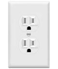 Duplex Receptacle Outlets And Wall Plate Bundle With Tamper Resistant Receptacle 15A 125V Self Grounding 2 Pole UL Listed