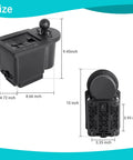 Universal Golf Cart Ball Washer And Club Head Cleaner Kit With Easy Snap Mount dimensions showing size measurements