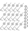 15-Piece Beefed-Up Metal Toggle Bolt Kit With Wing Nuts For Drywall Anchors displayed in arranged layout