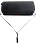 Tow Behind Poly Lawn Roller 390 Lb Capacity, 36 Inch Drum, Easy Fill And Empty Plug, Black Poly Roller, front view