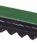 Close-up view of Fleet Runner Beefy Heavy Duty V Belt For Harsh Temperatures And Heavy Loads Featuring Patented Material cross-section.