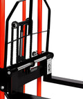 Heavy Duty Manual Hydraulic Pallet Truck With Swivel Caster Wheels Handles 200kg Like A Champ Built Tough close-up of lifting mechanism