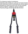 Beefy Pro Grade Heavy Duty Double Handle Hand Riveter Tool With M3 M4 M5 M6 M8 M10 Mandrels Blackened Steel Industrial Tool Set