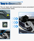 Easy to use Adjustable Wiper Arm Removal Tool Kit And Battery Terminal Puller Set for Bolt Type Windshield Arms in action.