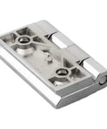 Heavy Duty Zinc Alloy Butt Hinge For Cabinet Doors And Furniture, Silver 60x60mm, close-up angle showing screw holes and joint