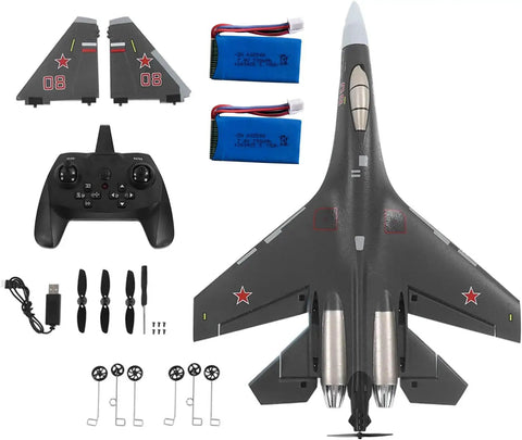 SU 35 Jet Style RC Airplane Ready To Fly 4CH Brushless Tail Motor 2 Left Hand Throttle 3D And 6D Stunt with accessories