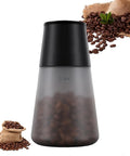 Smart Vacuum Coffee Bean Storage Canister With Digital Temp And Humidity Gauge 650Ml showing coffee beans, hermetic seal design.