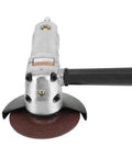 1/4 Pneumatic Angle Grinder Air Polisher 11000 RPM Aluminum Alloy Body with removable side handle for detailing and rust removal.