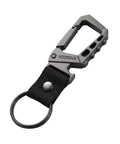 Dope Built Tough Heavy Duty Keychain Bottle Opener With Carabiner Clip And Key Ring, Durable Zinc Alloy And Nylon Belt, Black
