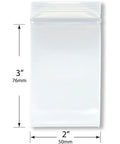 Heavy Duty 2x3 Inch 6 Mil Zipper Reclosable Bags Clear LDPE Food Storage Pack of 200 Ideal for small parts, 2x3 inch bag shown