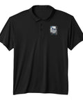 Check Out This Hottest Vise Gauge Square Polo Shirt For Cool Guys Who Love CNC Machinist Tools And Precision Edge Measurements Made From Wicking Fabric in black with logo.