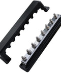 Heavy Duty 600A Battery Busbar 12 To 48V DC Power Distribution Block with nickel plated copper and M10 terminal studs.