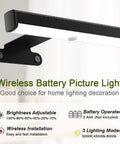 Hassle Free Wireless Picture Light With Remote Control And Adjustable Color Temperature Four Pack Super Bright Fixture for wall art.