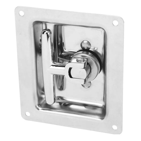 Foldable T Handle Latch Built Hella Tough For Truck Toolboxes And Camper Vans Rock Solid stainless steel latch with polished finish
