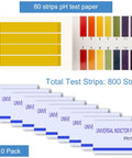 PH Test Strips 1 To 14 Litmus Paper Kit For Home Lab Water Soil Aquariums Soap Testing 800 Strips In 10 Pack With Quick Color Chart