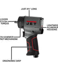 3/8-Inch Compact Impact Wrench With Beast Torque Of 500 Ft-Lbs, 10,000 RPM, And Vibration-Reducing Ergonomic Grip, side view