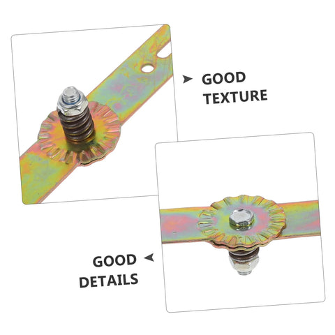 QUMIIRITY adjustable angle furniture hinge on zinc-plated mounting bar with bolt and serrated washer (front view)