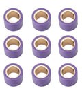 9 Piece Variator Roller Kit 15g Each For GY6 125cc Scooters Mopeds ATVs And Go Karts Beefed Up Performance Upgrade, purple nylon-copper rollers