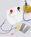 Fruit Battery Experiment Kit With DIY Science Plates featuring copper and zinc plates connected to lemons with wires and a plastic case
