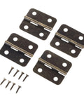Sturdy Rotating Concealed Hinge Set 4 Pack 30x26mm Iron Vintage Style Furniture Hinges For Cabinets Drawers Jewelry Boxes With Screws