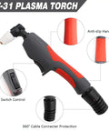 PT-31 Plasma Cutting Torch Kit With 13 Ft Cable 40 Amp For CUT50D CUT-50 CT-312 CUT40 CT-416 MTC Series And More with features
