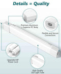 Plug and Play LED Shop Light Waterproof and Linkable 18W 2000LM 5000K No Switch Ceiling Closet Garage Workshop Lighting Kit 2Ft 2Pack details