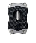 2 In 1 Cigar Cutter With V Cut And Straight Cut For Maximum Flavor Ergonomic Stainless Steel Design Black And Chrome Finish