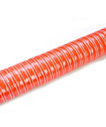 Red SCAT Flex Duct Silicone Impregnated Fiberglass With Steel Wire Reinforcement for Intake Cooling HVAC, 1m, 51mm ID, side view
