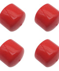 Four Pack 1.98-Inch Red Rubber Bearing Caps For Trailer Wheel Hub Dust Covers Keep Bearings Clean And Lubricated