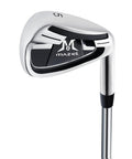 Golf Iron Set 1 Through 9 With Steel Shafts For Right Handed Golfers Stainless Steel Black Silver Finish 5 Iron