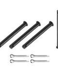 4 Pack M8x75mm Single Hole Clevis Pins Black Steel Heavy Duty Quick Release Fasteners For Farm Equipment Aviation Gear Construction And DIY Projects Built For Fast Assembly Hinges Lifting And Rigging Jobs, black steel clevis pins with cotter pins