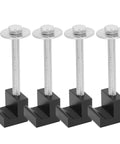 Heavy Duty Aluminum J Clamp Toolbox Mount 4 Piece Set For Trucks No Drilling Secure Fastening With Enhanced Grip